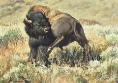 Nancy Glazier, Drat the Gnat, oil on Masonite