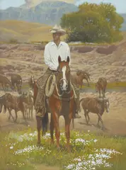 Wayne Baize, Spring Fever, mixed media on paper