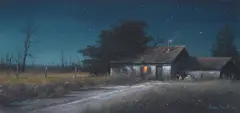 Gene Speck, Moon Glow, oil on board