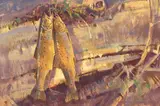 Jim Morgan, Clear Creek, oil on Masonite