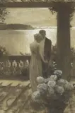 Guy Rose, Figures on a Moonlit Balcony