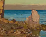 Granville Redmond, Tide Pools, Catalina, oil on board