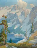 Crystal Craig and Lake George (Near White Lodge) by Marion Wachtel, circa 1925, watercolor on paper, sold Apr 2024