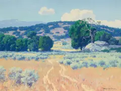 San Diego Foothills by Maurice Braun, oil on canvas, sold Apr 2024