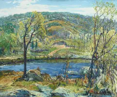 Charles Reiffel, Edge of the Reservoir, oil on canvas