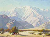 Paul Grimm, Snow Clad San Jacinto, oil on board