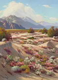 Paul Grimm, Desert Springtime, oil on canvas laid to board