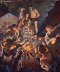 Ben Messick, Weenie Bake, oil on canvas