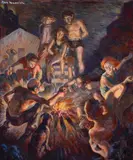 Ben Messick, Weenie Bake, oil on canvas