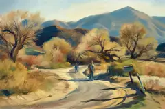 Going Home by Emil Kosa Jr., oil on canvas, sold Apr 2024