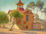 Old Adobe Near Coachello (sic) and Dehesa, Sweet Water Valley, Inland from San Diego (a group of two) by Paul Grimm, first signed 'PAUL GRIMM' (lower right) and second signed 'PAUL GRIMM' (lower left), offered Apr 2024