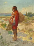 Ira Diamond Gerald Cassidy, Portrait of Santiago Naranjo, oil on canvas