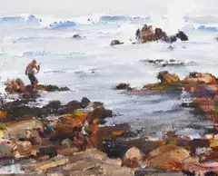 Nicolai Fechin, Monterey Bay Seascape, 1925, oil on canvas