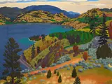 Bcfsa Cgp Rca Edward John Hughes, Looking South Over Skaha Lake (British Columbia), oil on canvas