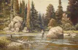 Robert Kennedy Abbett, The Rock Pool, oil on Masonite