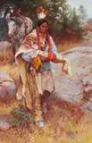 Roy Andersen, Keeper of the Medicine Bundle, oil on canvas