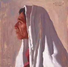 Logan Hagege, Taos Seer, oil on linen
