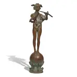 Frederick William MacMonnies, Pan of Rohallion, bronze with brownish green patina