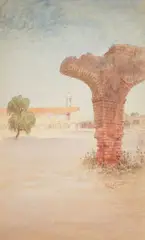 William Lees Judson, Mission Ruins, watercolor on paper