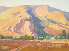 Maurice Del Mue, Golden Hills, oil on canvas