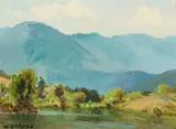 Albert Thomas Derome, Chews Ridge (Carmel Valley), oil on canvas