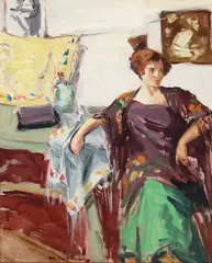Meta Cressey, Spanish Shawl, oil on panel