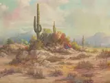 David Swing, Desert Landscape, oil on canvas