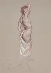 Dan Goozee, Classic Beauty, pastel and charcoal on paper