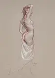 Dan Goozee, Classic Beauty, pastel and charcoal on paper
