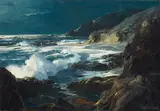 Bennett Bradbury, Moon in Pisces, oil on canvas