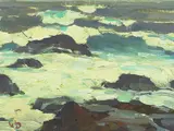 Glenn Dean, Coastal Scenes (a group of five), three signed 'G Dean' (lower left), one initialed 'GD' (lower left) and one unsigned