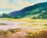 Earl I. Daniels, Vanishing (Laguna Canyon), oil on canvas