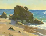 Glenn Dean, Laguna Beach and Coastal Scenes (a group of four), first and second oil on canvas; third and fourth oil on canvasboard
