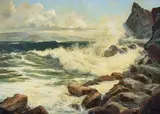 Joyce Clark, Breaker Point (Maui, Hawaii), oil on canvas