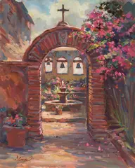 Dan Goozee, Entrance to the Sacred Garden, oil on canvas