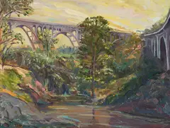Arroyo Vision by Neill Slaughter, oil on canvas, offered Aug 2024