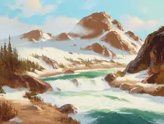Earl I. Daniels, The Rockies, oil on canvas
