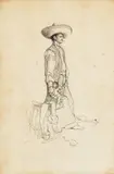 Wilhelm Heinrich Detlev Körner, Vaquero, circa 1927, ink on paper