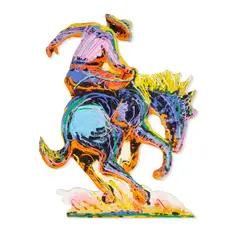 Larry Pirnie, Sky Ridin', oil on shaped plywood
