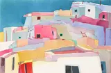 Sari Staggs, Walls and Windows, watercolor and ink on paper