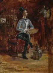 Henri de Toulouse-Lautrec, Princeteau dans son atelier, 1881, oil on canvas