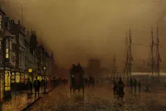 John Atkinson Grimshaw, Glasgow Docks, circa 1880, oil on canvas