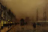 John Atkinson Grimshaw, Glasgow Docks, circa 1880, oil on canvas