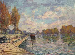 Alfred Sisley, La Seine à Suresnes, circa 1879, oil on canvas