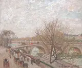Camille Pissarro, Le Pont-Royal, temps gris lumineux