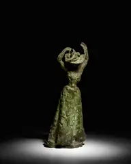 Madame Roussel au chapeau, petit modèle by Émile Antoine Bourdelle, 1895, bronze with green patina, offered Dec 2023