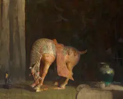 Hovsep Pushman, Sacred Horse, 1943, oil on panel