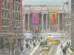 Guy A. Wiggins, Mid-winter at the Metropolitan Museum, 2014, oil on canvas
