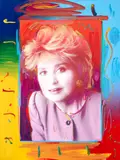 Peter Max, Untitled (Portrait of Barbara), acrylic on canvas