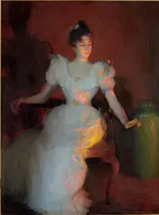 Frank Weston Benson, Firelight, 1893, oil on canvas